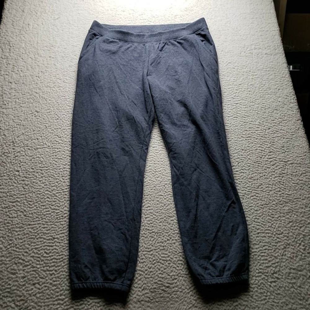 Time And Tru Jogger Pants Womens Plus 2XL Gray Fleece Elastic Waist Pockets
